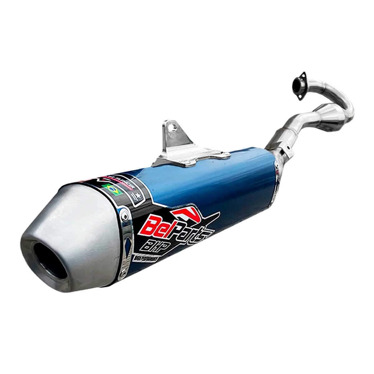 Ponteira e Curva de Escape Crf 450x 05/15 Belparts Bhp Azul