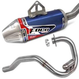 Ponteira e Curva De Escape Foco Ttr 230 Azul