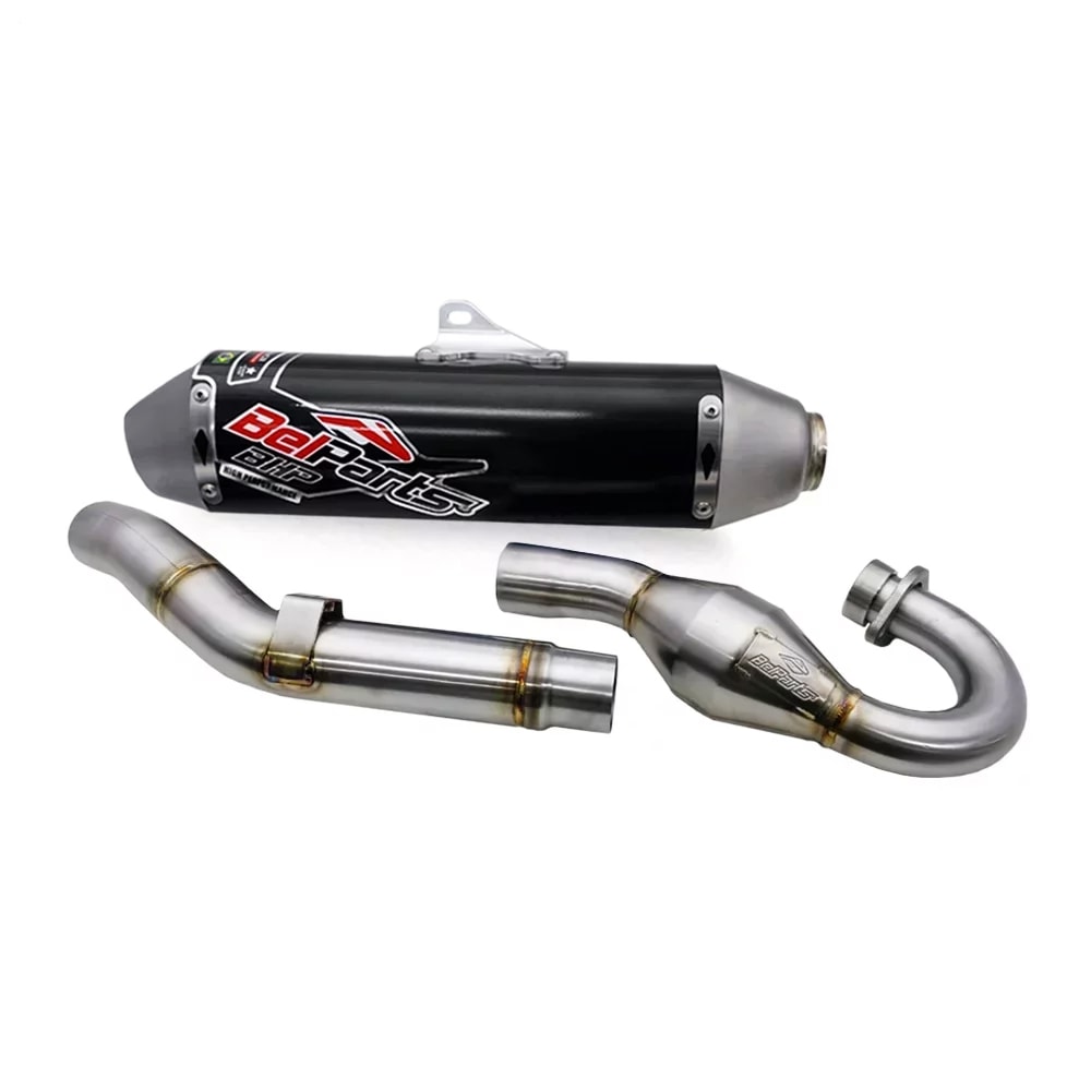 Ponteira e Curva de Escape Klx 450 Belparts Bhp Preto