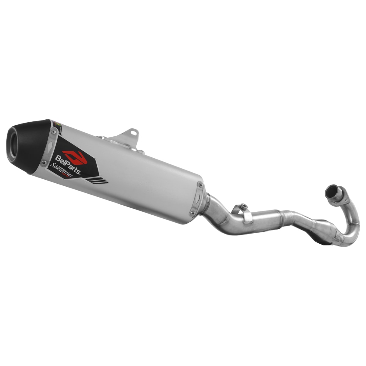 Ponteira e Curva de Escape Klx 450r Belparts Bhp Silver Series