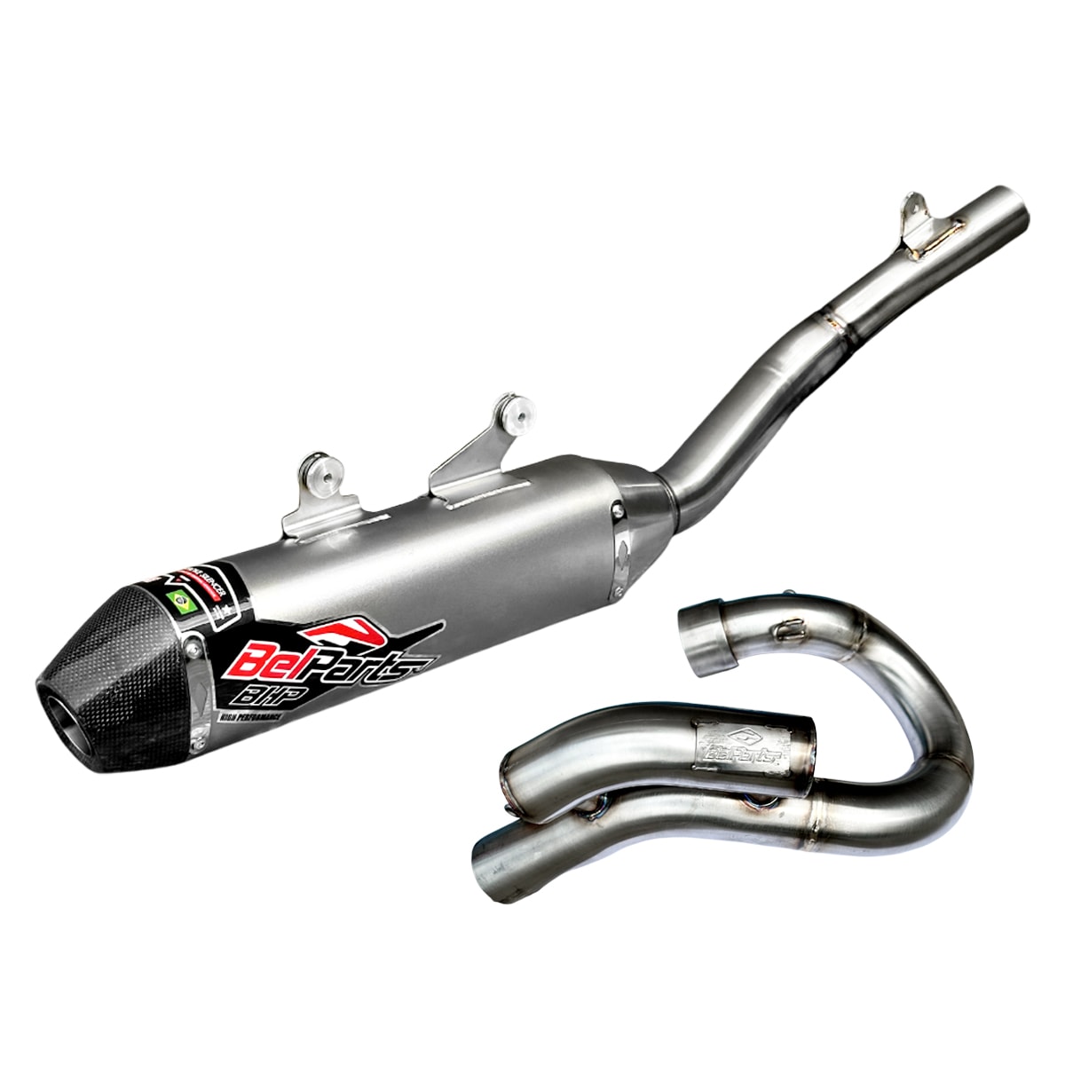 Segunda imagem do produto Ponteira e Curva de Escape Ktm 250 350 Excf 20/23 Belparts Bhp Carbon