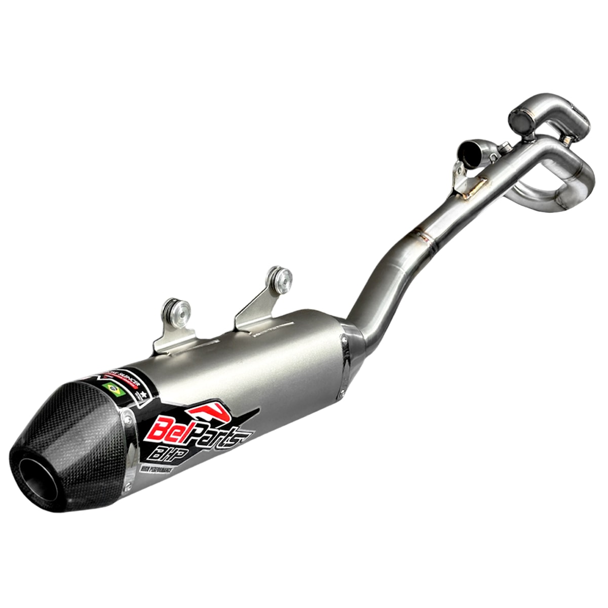 Ponteira e Curva de Escape Ktm 250 350 Excf 20/23 Belparts Bhp Carbon