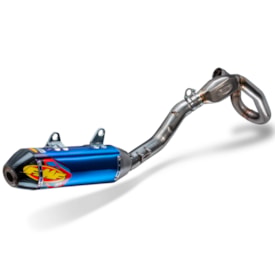 Ponteira e Curva de Escape Ktm 450 Sxf 23/25 Fmf Factory 4.1 Carbon Azul