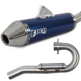 Ponteira e Curva De Escape Kxf 250 17/20 Foco Azul