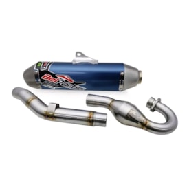 Ponteira e Curva de Escape Kxf 250 21/24 Belparts Bhp Inox Azul