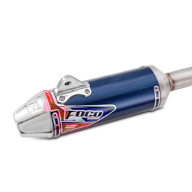 Segunda imagem do produto Ponteira e Curva de Escape Mxf 270f Foco Racing F1 Azul