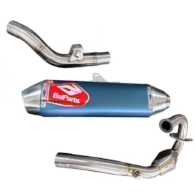 Segunda imagem do produto Ponteira e Curva de Escape Sahara 300 24/25 - Tornado 300 Belparts Bhp Power-V Azul