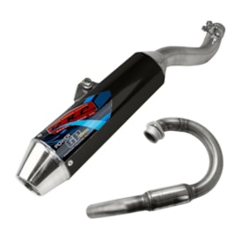 Ponteira e Curva de Escape Tornado Bigbore Brc Preto