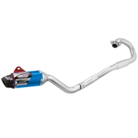 Ponteira e Curva de Escape Tornado Protork Powercore 3 Steel Azul