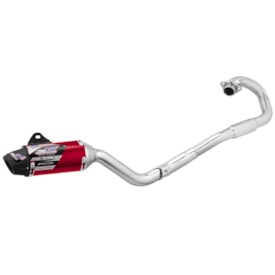 Ponteira e Curva de Escape Tornado Protork Powercore 3 Steel Vermelho
