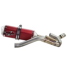 Ponteira e Curva de Escape Tornado Viola Racing Ms1 Vermelho