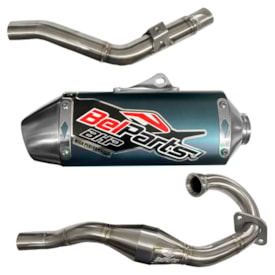 Segunda imagem do produto Ponteira e Curva de Escape Ttr 230 Belparts Bhp Pro Short Azul