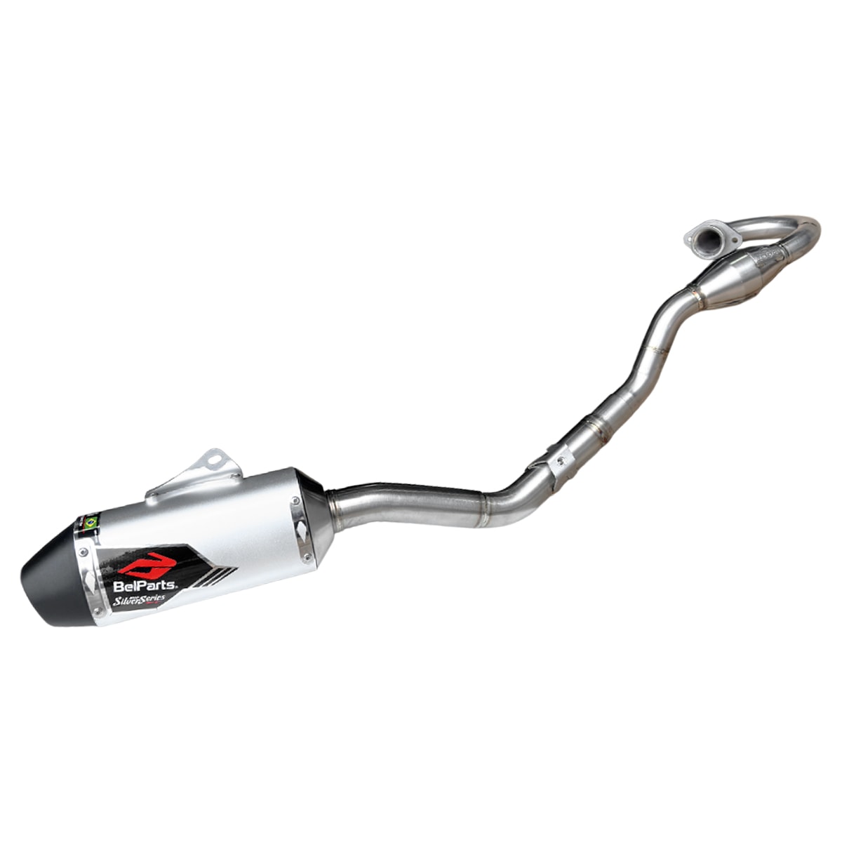 Segunda imagem do produto Ponteira e Curva de Escape Ttr 230 Belparts Bhp Pro Silver Series