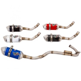 Segunda imagem do produto Ponteira e Curva de Escape Viola Racing MS1 CRF 230 Vermelho