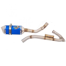 Ponteira e Curva de Escape Viola Racing Ms1 Crf 250f Azul