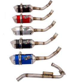 Segunda imagem do produto Ponteira e Curva de Escape Viola Racing MS1 XR 200 Carbono