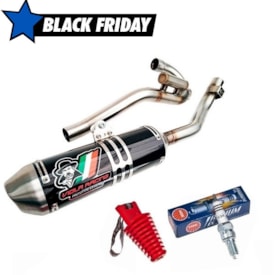 Ponteira e Curva De Escape Viola Racing N5 CRF 230 Preto