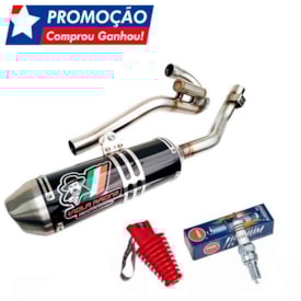 Ponteira e Curva de Escape Viola Racing TTR 230 Preto