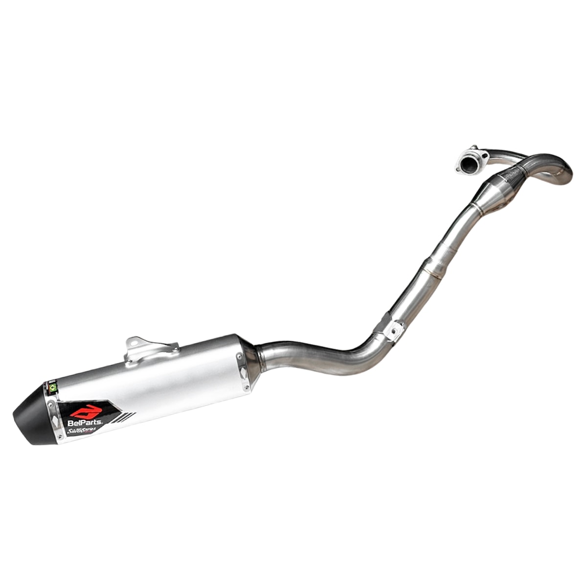 Segunda imagem do produto Ponteira e Curva de Escape Xre 300 Belparts Bhp Silver Series