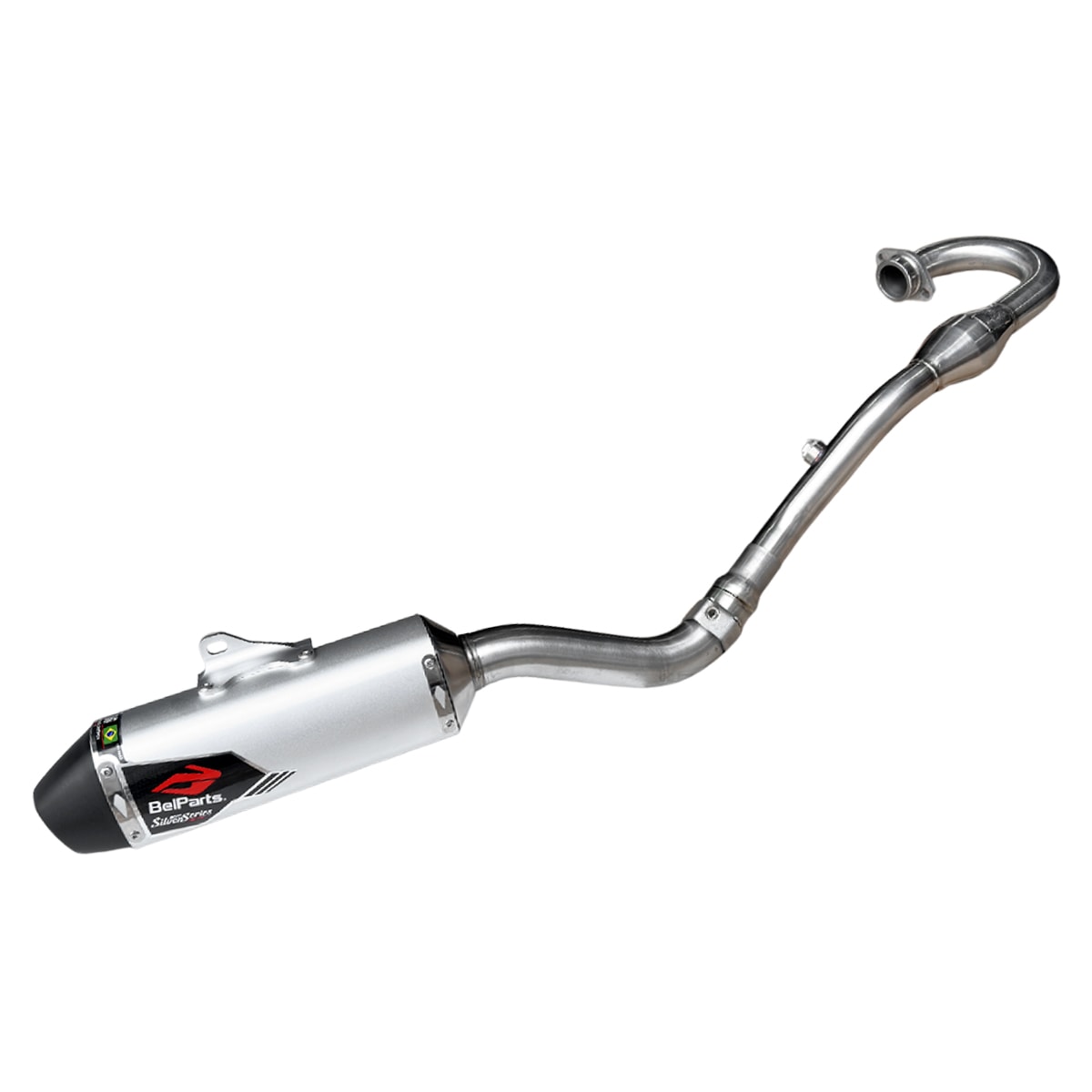 Segunda imagem do produto Ponteira e Curva de Escape Xtz 250 Lander 06/25 Belparts Bhp Silver Series