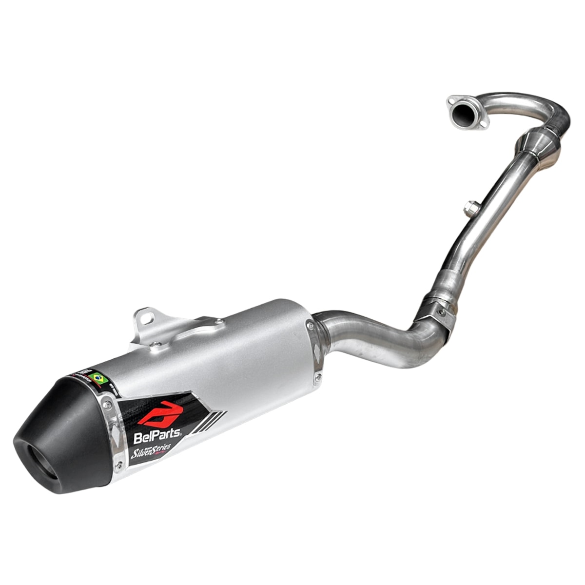 Ponteira e Curva de Escape Xtz 250 Lander 06/25 Belparts Bhp Silver Series