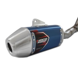 Segunda imagem do produto Ponteira e Curva Escape Crf 250f Foco Racing Concepet Pro Azul