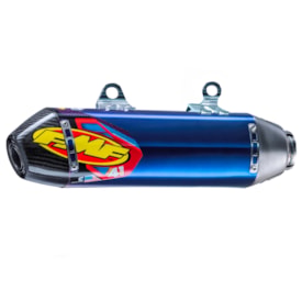 Ponteira Gasgas Fe 250 21/21 - Fe 350 21/21 Fmf Factory 4.1 Rct Titânio Carbon Azul