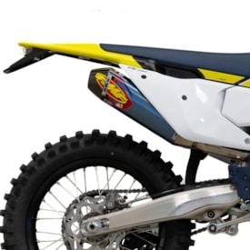 Segunda imagem do produto Ponteira Husqvarna Fe 250 20/21 - Fe 350 20/23 Fmf Factory 4.1 Rct Titânio Carbon Azul