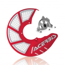 Protetor de Disco de Freio Dianteiro Crf 250r 04/18 - Crf 250x 04/17 Acerbis Vermelho Com Suporte