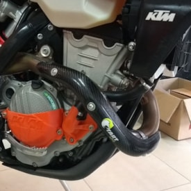 Segunda imagem do produto Protetor de Escape Ktm 350 Excf 17/19 Start Racing Carbono