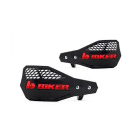 Protetor de Mão Biker A1r Carbon Preto Vermelho