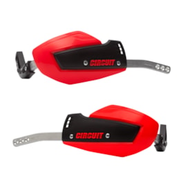 Protetor De Mão Circuit Alloy Bicomp Preto Vermelho Fluor