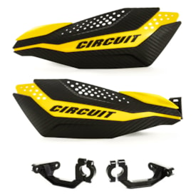 Segunda imagem do produto Protetor de Mão Circuit Dakar Universal Carbon Amarelo