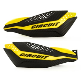 Protetor de Mão Circuit Dakar Universal Carbon Amarelo