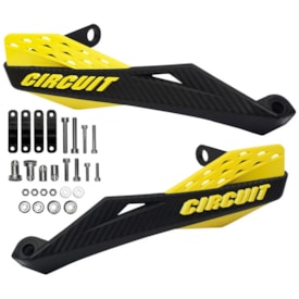 Protetor de Mão Circuit Fênix Carbon II 28mm Pro Taper Preto Amarelo