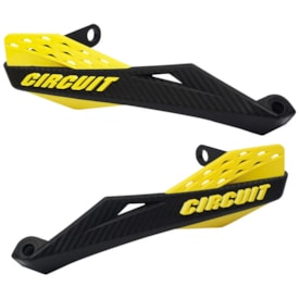 Segunda imagem do produto Protetor de Mão Circuit Fênix Carbon II 28mm Pro Taper Preto Amarelo