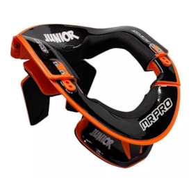 Protetor de Pescoço Infantil Mr Pro Neck Brace Preto Laranja