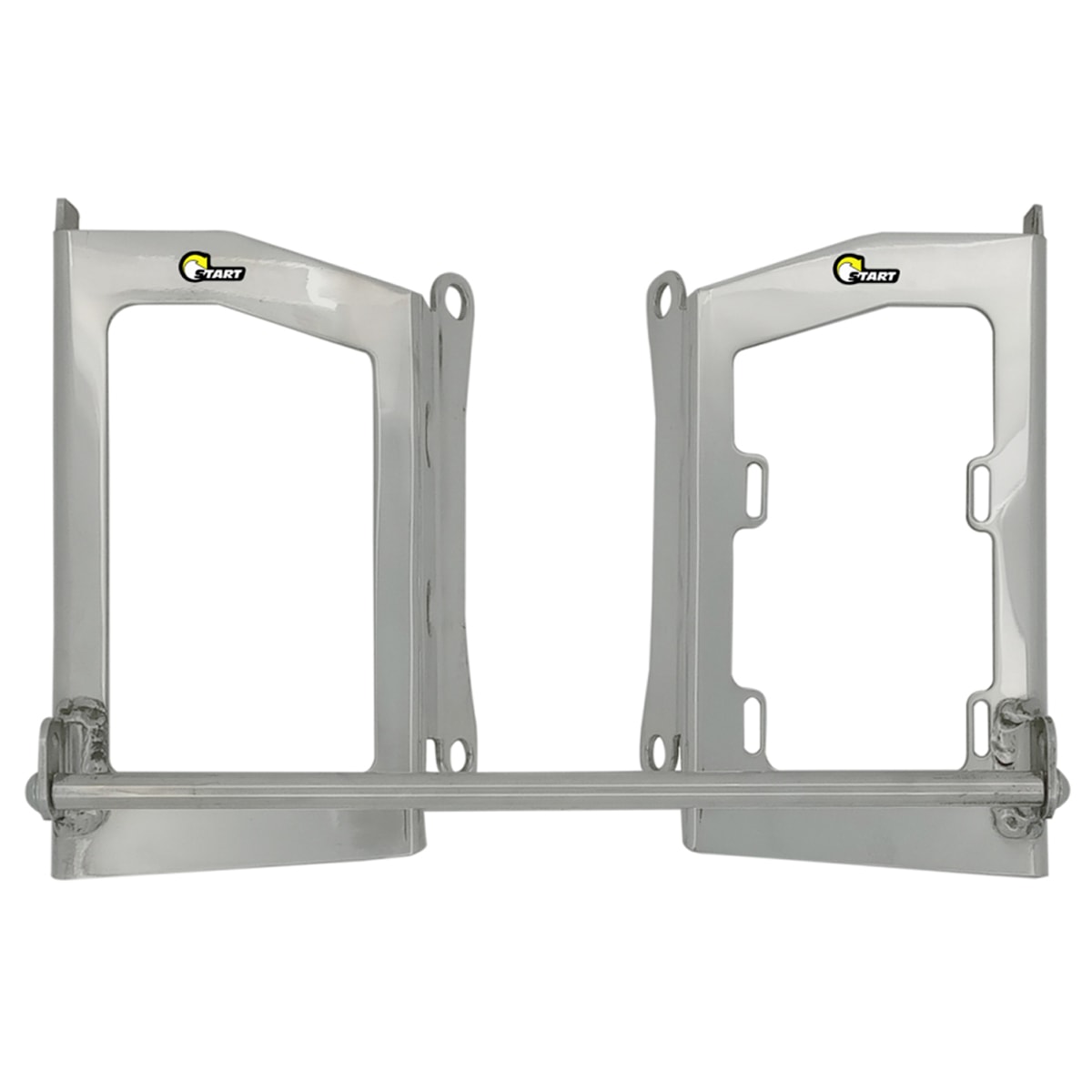 Protetor de Radiador Ktm 250 300 350 450 Exc Excf 24/26 Start Racing Prata Polido