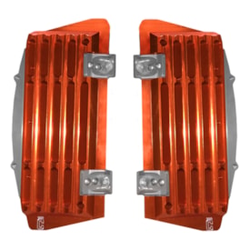 Protetor de Radiador Ktm Excf 17/24 - Sxf 16/24 - Husqvarna Te/fe 17/24 Corona Laranja