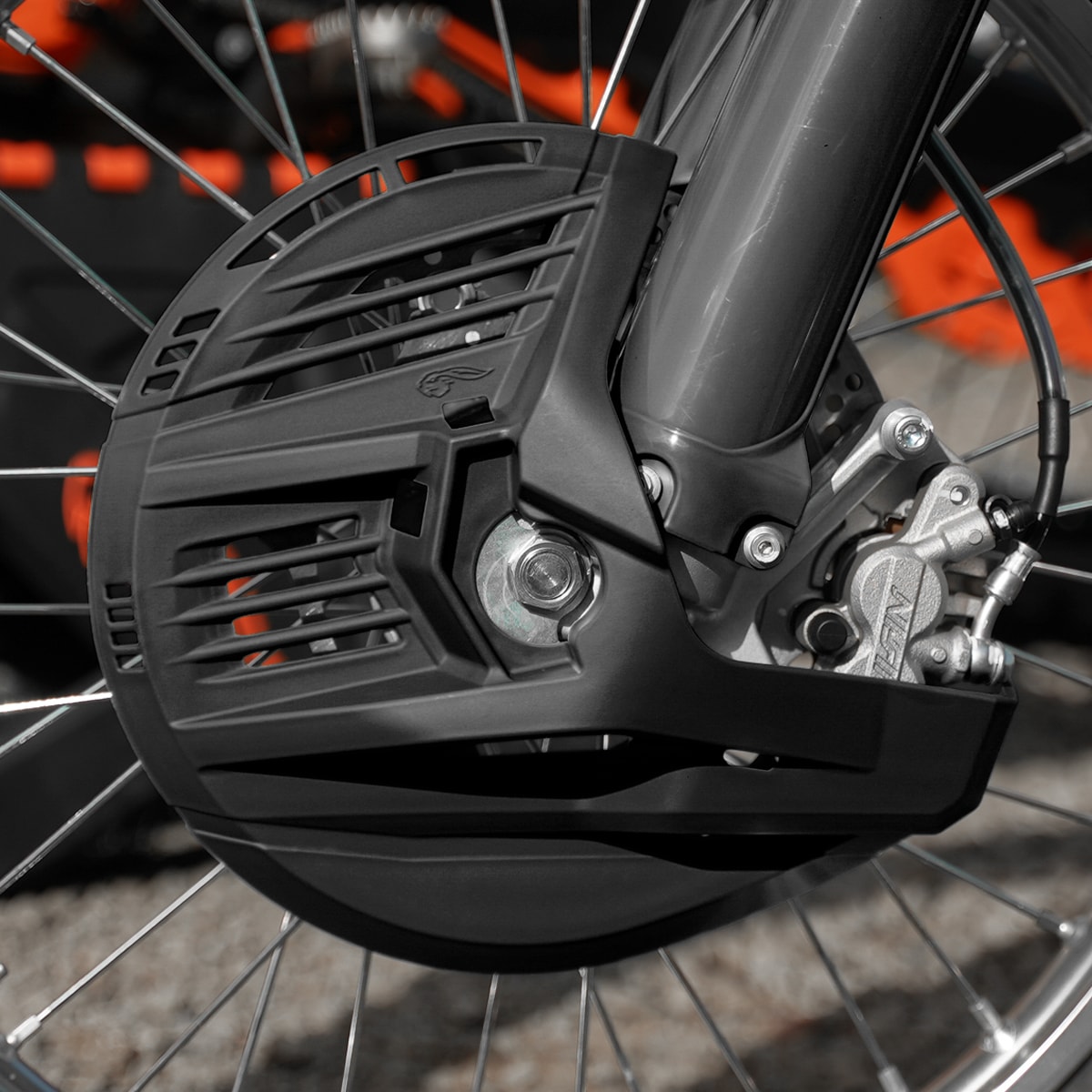 Segunda imagem do produto Protetor Disco de Freio Dianteiro Crf 250r - Crf 450r Amx Preto