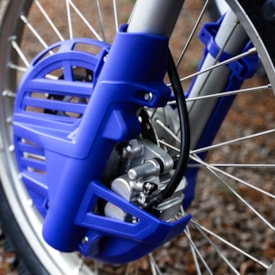 Segunda imagem do produto Protetor Disco de Freio Dianteiro e Bengala Crf 250f - Crf 300f Amx Azul