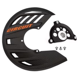 Protetor Disco de Freio Dianteiro Ktm 250 350 450 Sxf 16/22 Circuit Balístico Carbon Laranja