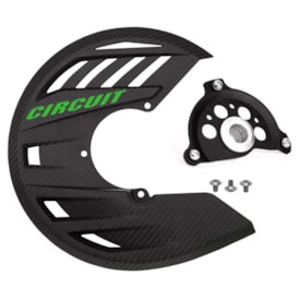 Protetor Disco de Freio Dianteiro Kxf 250 21/24 - Kxf 450 19/24 Circuit Balístico Carbon Verde