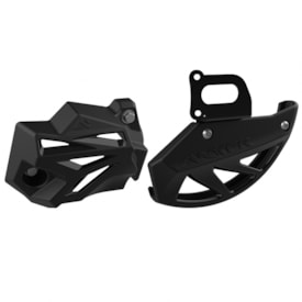 Protetor Disco de Freio Traseiro Crf 250f Anker Preto + Prot. Pinça