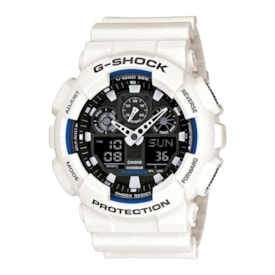 Relogio G-shock Ga-100b-7adr Branco Anadigi