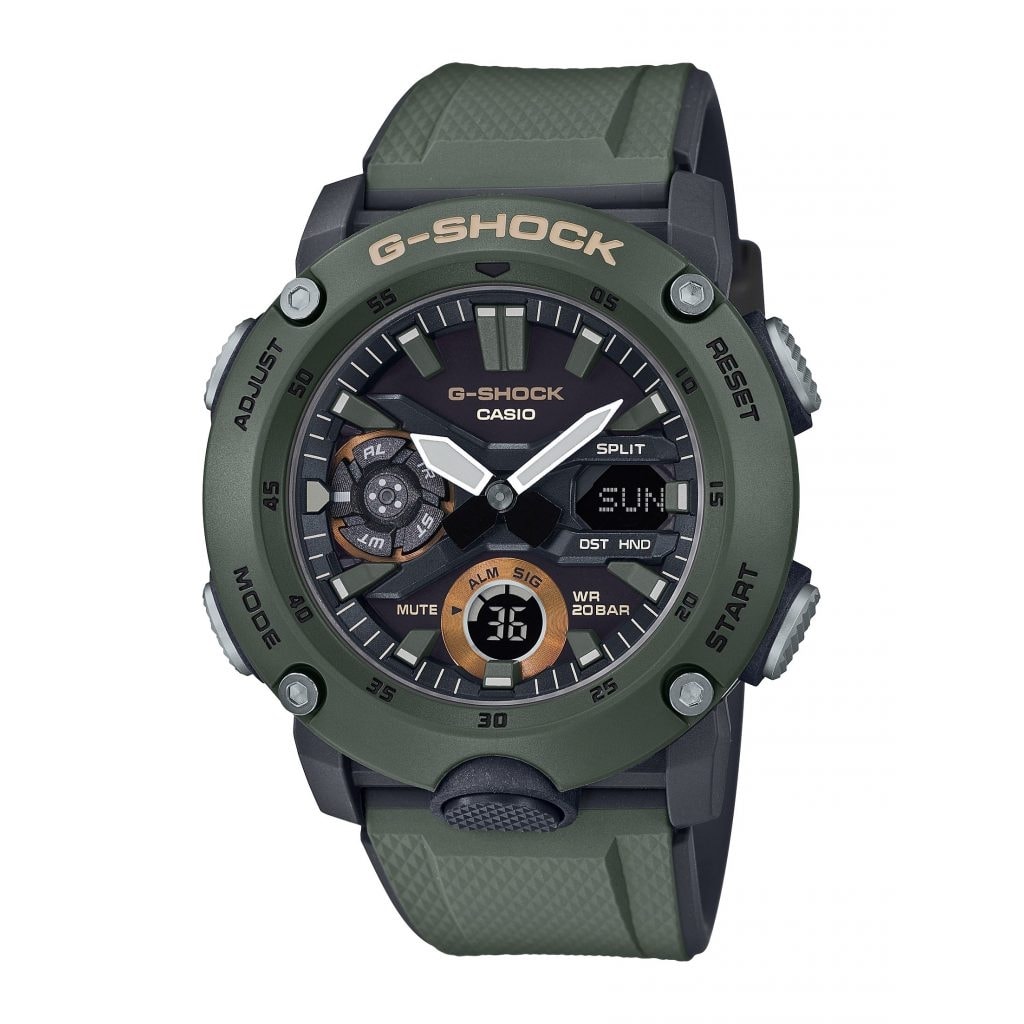 Relogio G-shock Ga-2000-3adr Verde Anadigi