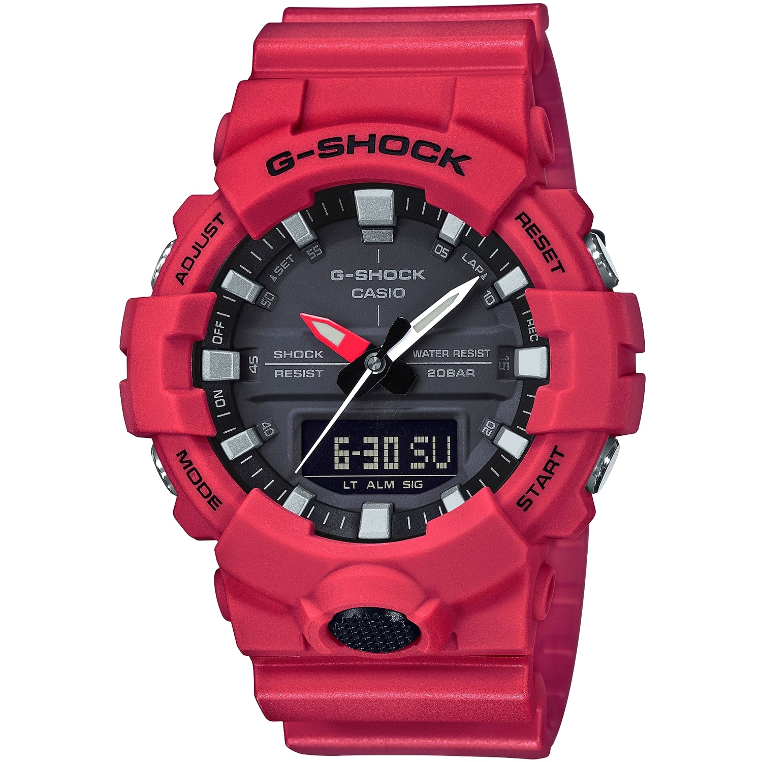 Relogio G-shock Ga-800-4adr Vermelho Anadigi