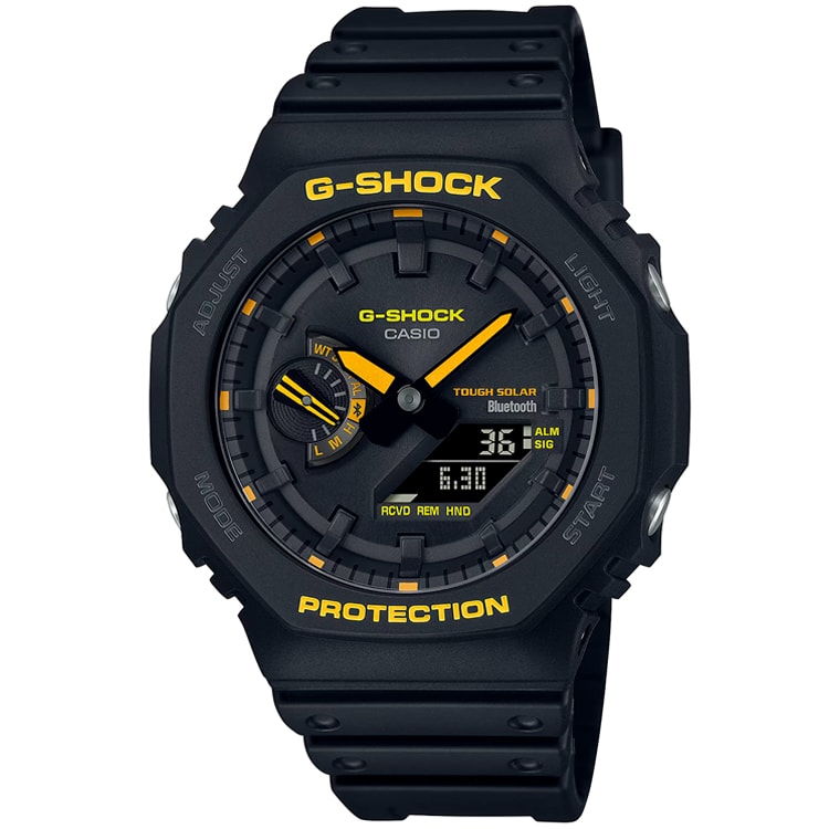 Relógio G-Shock Ga-b2100cy-1adr Carbon Preto Amarelo Anadigi
