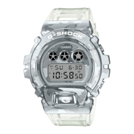 Relogio G-shock Gm-6900scm-1dr Transparente Metal
