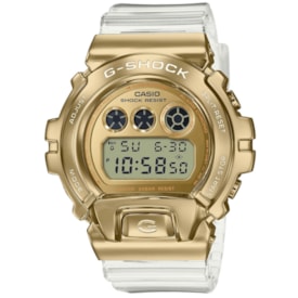 Relogio G-shock Gm-6900sg-9dr Transparente Dourado